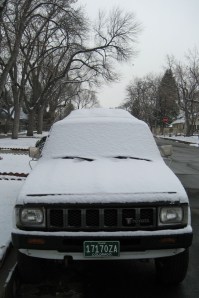 The mighty Dogmobile, a 1983 Toyota 4WD longbed pickup. It gets out about as often as Charlie Manson.