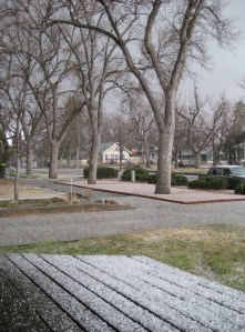 Hail. With thunder. And sunshine. Must be April in Bibleburg.