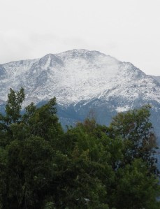 That first glimpse of snow on Pikes Peak is always something of a surprise.