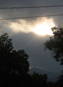 Showing His displeasure with psychos in minivans, God turns off the sun.