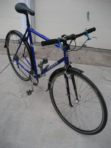 The Bloo Voodoo Wazoo, now a straight-bar townie.