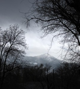 A glimpse to the west, where the real weather is.