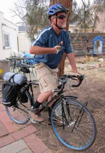 Editor of a new touring magazine? No, just another April fool. Photo: Herself