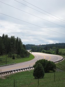 Highway 115 at the foot of the selection climb.