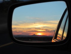 Eastbound from Kingman at sunset.
