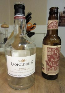 Shot and a beer, New Year's Eve 2012