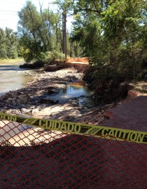 Some of the damage done by last month's floods.