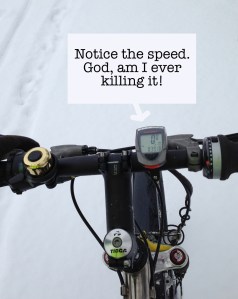 I was my usual awesome self on a short ride in the snow this afternoon.