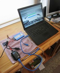 Attack of the clones: Cloning the MacBook's hard drive to a new OWC SSD using SuperDuper and a USB Universal Drive Adapter.