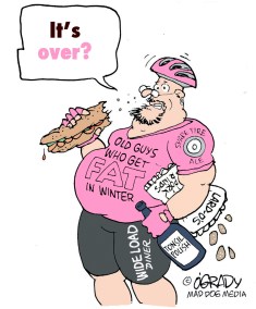 The Old Guy got a radical kit makeover for the Giro.