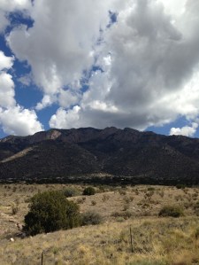 I think this is Sandia Peak, as seen from the base of the road to the tram.