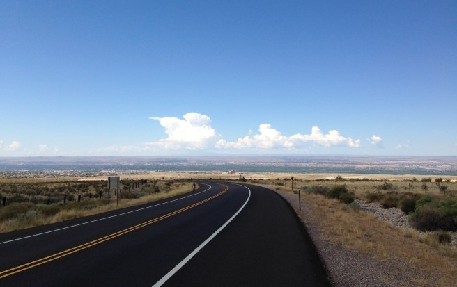 The view from Tramway, on the descent to Interstate 25.
