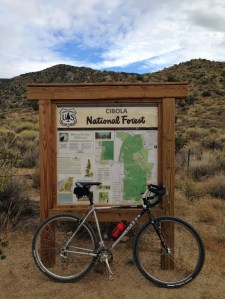 The bike stops here: Just east of Rancho Pendejo sits the Cibola wilderness. 