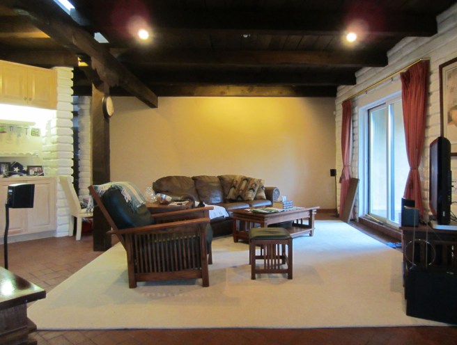 The main living area at Rancho Pendejo. A couple Brangoccios will soon adorn that far wall.