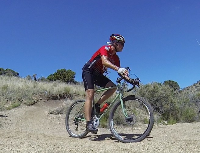Descending on Trail 365 near the Embudo Dam.