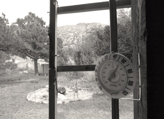 Sure, the thermometer shows a temp in the upper 50s. You gonna believe me or your lyin' eyes?