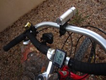 My "lighting system." Not pictured: The Princeton Tec Remix I wore as a headlamp.