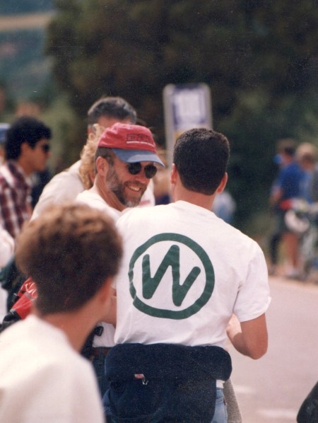 Your Humble Narrator in the salad days, covering a race in Bibleburg.