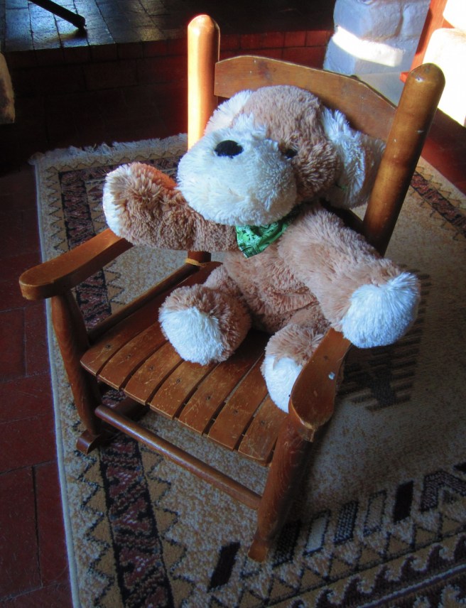 When I was a kid it was all stuffed animals and special chairs. But the neighbor kid likes to play with Apple TV remotes, Magic Keyboards and mice.